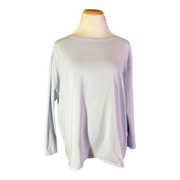 Lululemon Size 8? Back in Action Speckled Blue Long Sleeve Tee - Picture 2 of 11